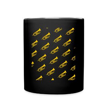 Flugelhorn Orchestra Horn - Full Colour Mug - black - Front