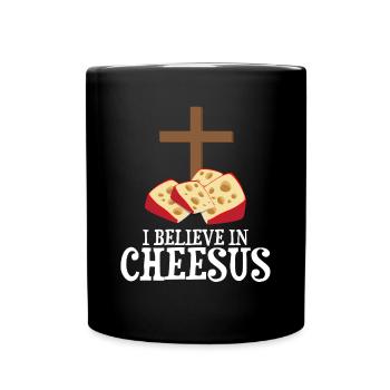 Gouda-Käse-Design für Gouda Fnas und Charcuterie - Tasse einfarbig - Schwarz - Vorne