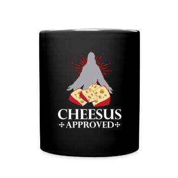 Gouda Design für Käserei und Gouda-Käse - Tasse einfarbig - Schwarz - Vorne