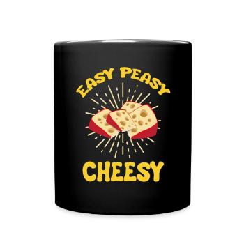 Gouda design pour fromagerie laitière et fromage Gouda - Mug uni - noir - Devant