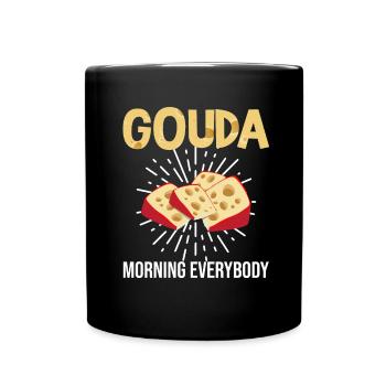 Devis fromagerie pour les amateurs de fromage Gouda et de Gouda - Mug uni - noir - Devant