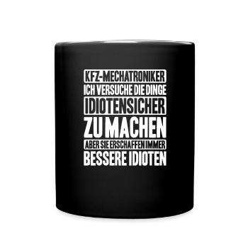 KFZ-Mechatroniker Car Mechanic Auto Mechanic - Tasse einfarbig - Schwarz - Vorne