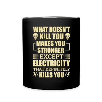 High Voltage Electrician Power Grid - Full Colour Mug - black - Front
