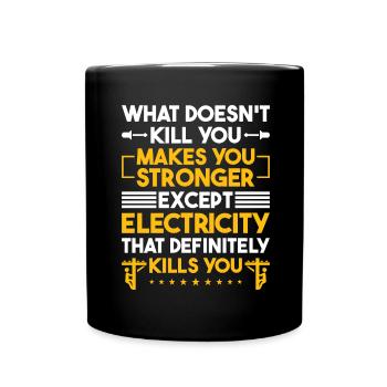 High Voltage Electrician Power Grid - Full Colour Mug - black - Front