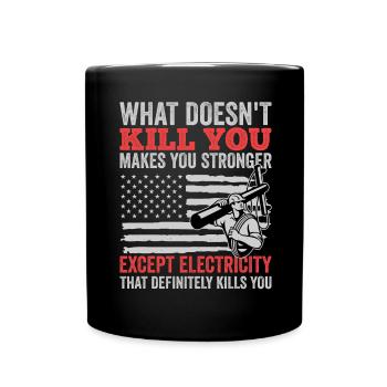 High Voltage Electrician Power Grid - Full Colour Mug - black - Front