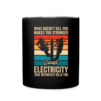 High Voltage Electrician Power Grid - Full Colour Mug - black - Front