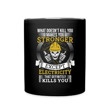 High Voltage Electrician Power Grid - Full Colour Mug - black - Front