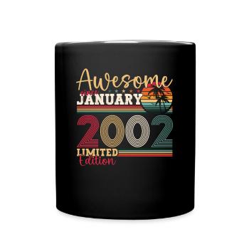 Année 2002 21e janvier cadeau d’anniversaire homme - Mug uni - noir - Devant