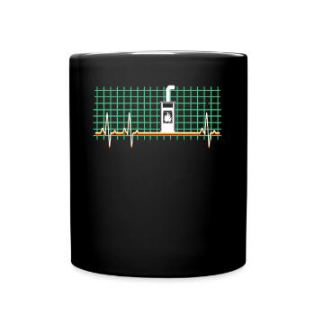 Fireplace ECG Stove Woodburning stove - Full Colour Mug - black - Front