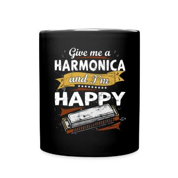 Drôle d’instrument d’harmonica vintage - Mug uni - noir - Devant