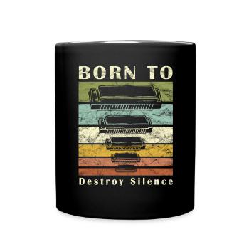 Drôle d’instrument d’harmonica vintage - Mug uni - noir - Devant