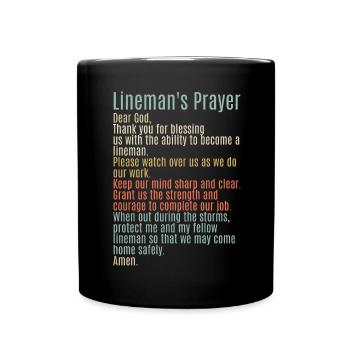 High Voltage Electrician Power Grid - Full Colour Mug - black - Front