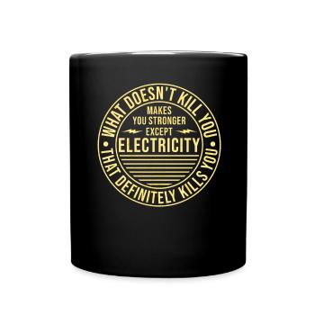 High Voltage Electrician Power Grid - Full Colour Mug - black - Front