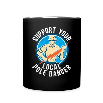 High Voltage Electrician Power Grid - Full Colour Mug - black - Front