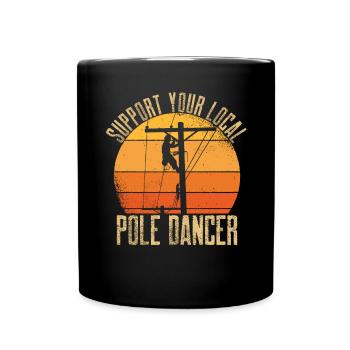 Réseau électrique électrique haute tension - Mug uni - noir - Devant