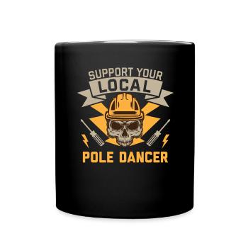 High Voltage Electrician Power Grid - Full Colour Mug - black - Front