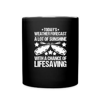 Sauveteur sauvetage aquatique sauveteur - Mug uni - noir - Devant
