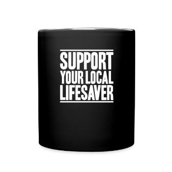 Lifeguard Water Rescue Lifesaver - Full Colour Mug - black - Front