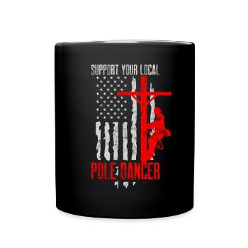 High Voltage Electrician Power Grid - Full Colour Mug - black - Front