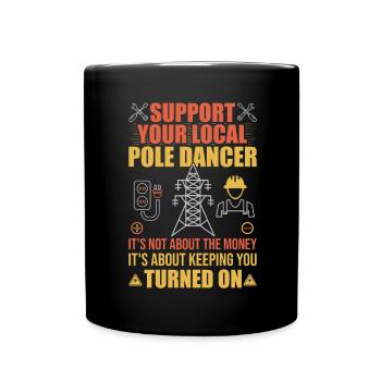 High Voltage Electrician Power Grid - Full Colour Mug - black - Front