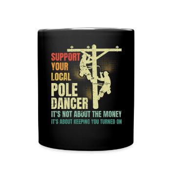 High Voltage Electrician Power Grid - Full Colour Mug - black - Front