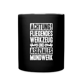 Abschlepper Abschleppdienst Tow Truck Driver - Tasse einfarbig - Schwarz - Vorne