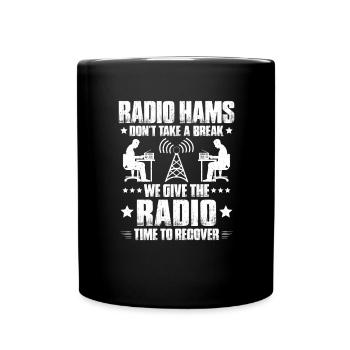 Amateurfunker Amateurfunk Radio Ham Amateur Radio - Full Colour Mug - black - Front