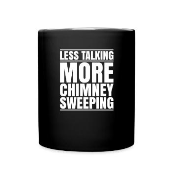 Schornsteinfeger Kaminkehrer Chimney Sweep - Tasse einfarbig - Schwarz - Vorne