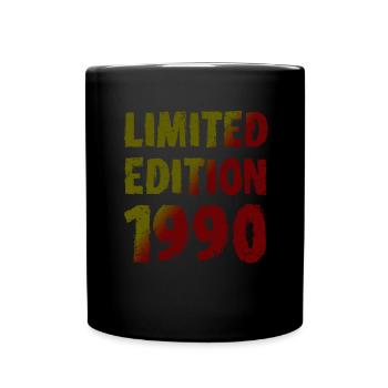 1990's Limited Edition Birthday Gift Wife Husband - Full Colour Mug - black - Front