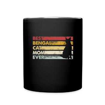 Beste Mutter Aller Zeiten - Bengalkatze - Tasse einfarbig - Schwarz - Vorne