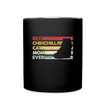 Beste Mutter Aller Zeiten - Chinchilla Katze - Tasse einfarbig - Schwarz - Vorne