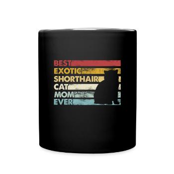 Meilleure mère de tous les temps - Chat exotique à poil court - Mug uni - noir - Devant