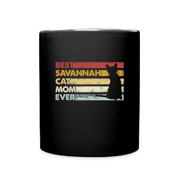 Best Mother Ever - Savannah Cat - Full Colour Mug - black - Front