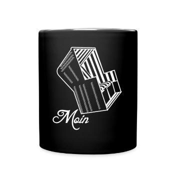 Moin Strandkorb Norddeutschland - Tasse einfarbig - Schwarz - Vorne