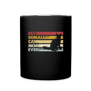Meilleure mère de tous les temps - Chat somalien - Mug uni - noir - Devant