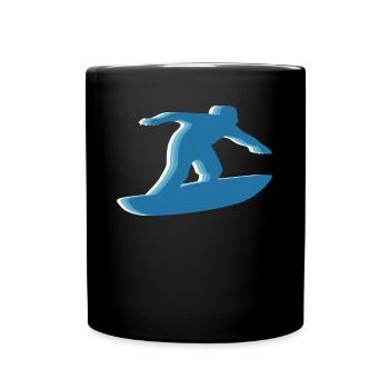 Surfeurs Surf Rétro Surfing - Mug uni - noir - Devant