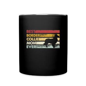Beste Mutter Aller Zeiten - Border Collie - Tasse einfarbig - Schwarz - Vorne