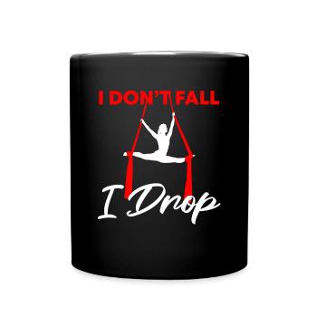 Aerial Silk Dancer for Aerial Ribbon and Aerialist - Full Colour Mug - black - Front