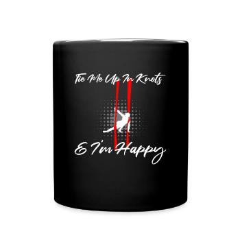 Aerial Silk Dancer for Aerial Ribbon and Aerialist - Full Colour Mug - black - Front