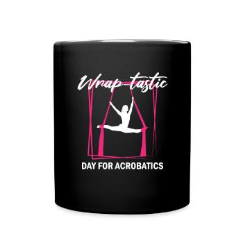 Aerial Silk Dancer for Aerial Ribbon and Aerialist - Full Colour Mug - black - Front