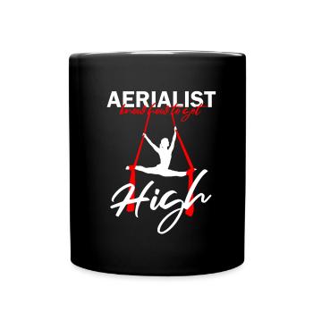 Aerial Silk Circus for Aerial Silk Performers - Full Colour Mug - black - Front