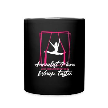 Aerial Silk Dancer for Aerial Ribbon and Aerialist - Full Colour Mug - black - Front