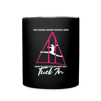 Aerial Silk Dancer for Aerial Ribbon and Aerialist - Full Colour Mug - black - Front