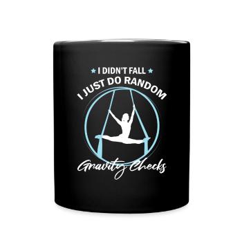 Aerial Silk Dancer for Aerial Ribbon and Aerialist - Full Colour Mug - black - Front