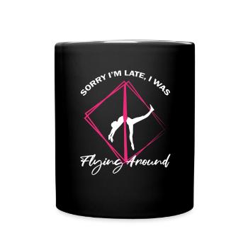 Aerial Silk Dancer for Aerial Ribbon and Aerialist - Full Colour Mug - black - Front