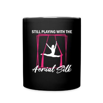 Aerial Silk Circus for Aerial Silk Performers - Full Colour Mug - black - Front