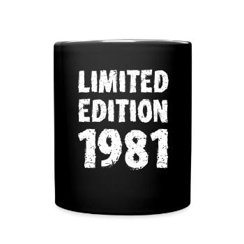 1981 Limited Edition Geburtstag Geschenk Frau Mann - Tasse einfarbig - Schwarz - Vorne