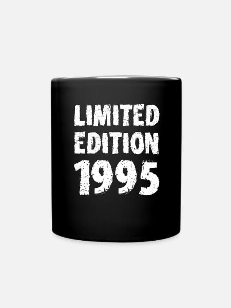 1995 Limited Edition Birthday Gift Wife Husband - Full Colour Mug - black