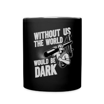 Funny High Voltage Electrician Saying Electrics - Full Colour Mug - black - Front