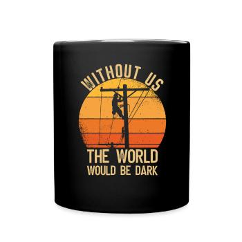 Funny High Voltage Electrician Saying Electrics - Full Colour Mug - black - Front